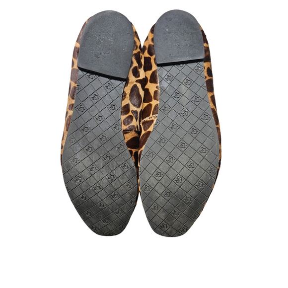 Donald Pliner 6.5 Boli Leopard Calf Hair Ballet Flat Casual Career Elastic - Picture 3 of 6